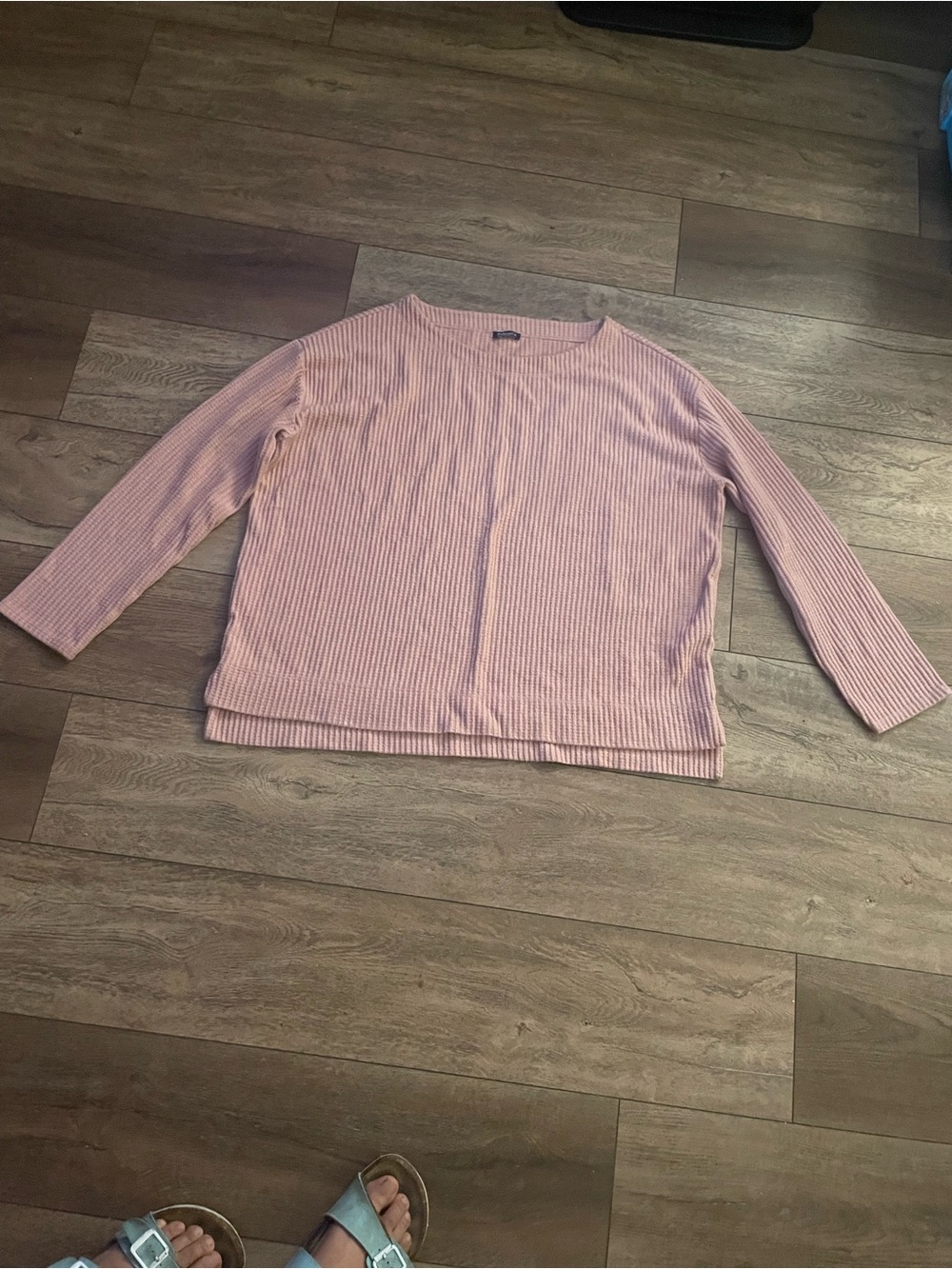 Splendid Blush Pink Ribbed Knit Sweater